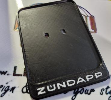 Zündapp Kennzeichen - Unterlegplatte mit weißer Schrift